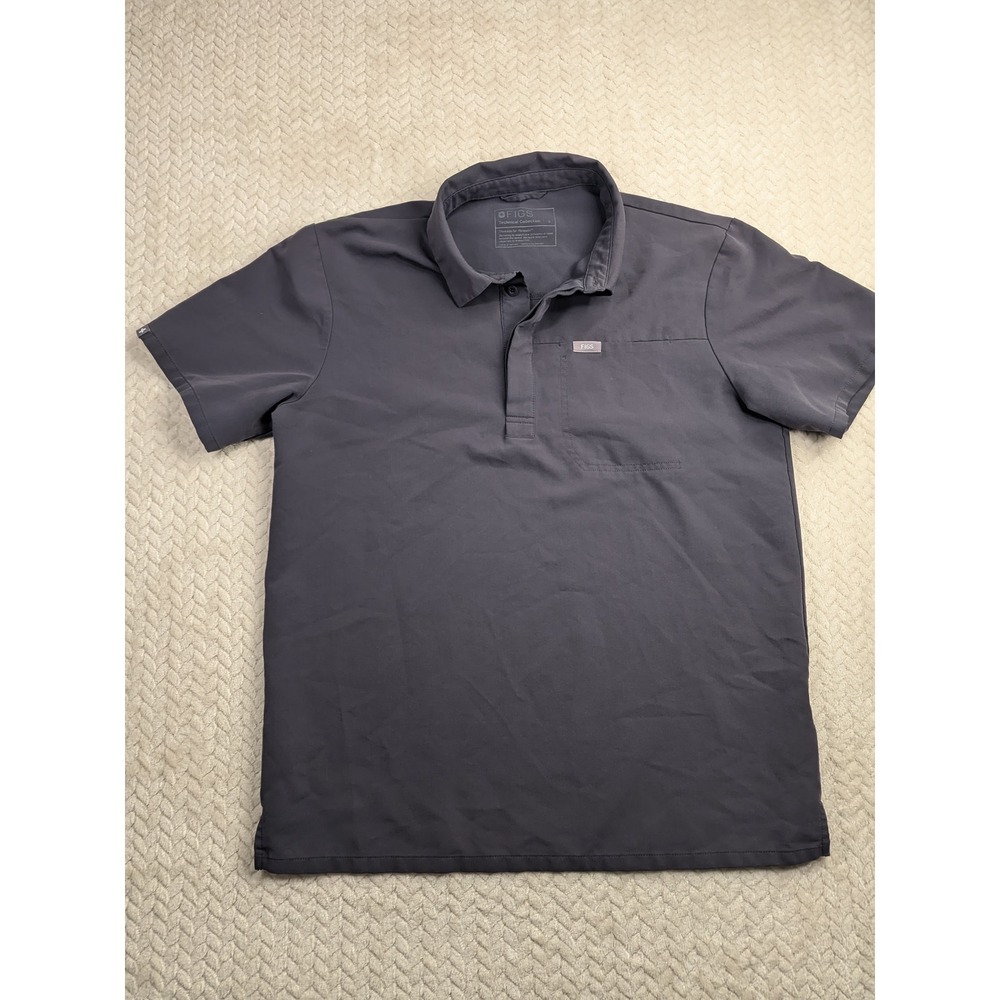 FIGS Technical Collection Polo Shirt Mens Small Gray‎ Short Sleeve - Picture 5 of 9